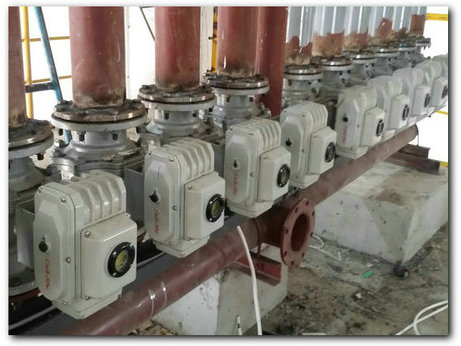 電動(dòng)法蘭球閥自來水管道案例